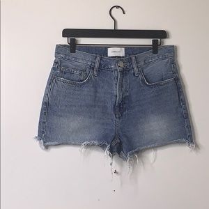 'Current/Elliot' Distressed Jean Shorts